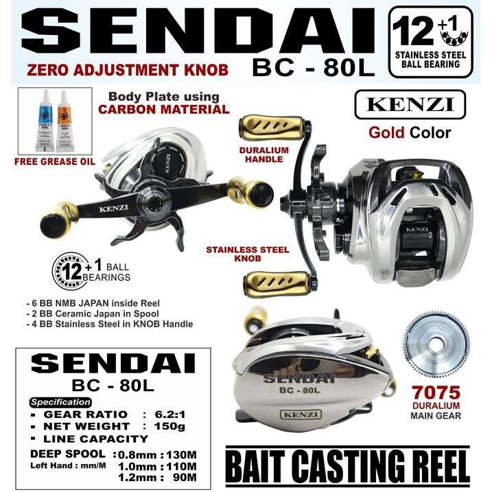 Limited, Reel Bc/Baitcasting Kenzi Sendai Bc-80L (Left Handle)