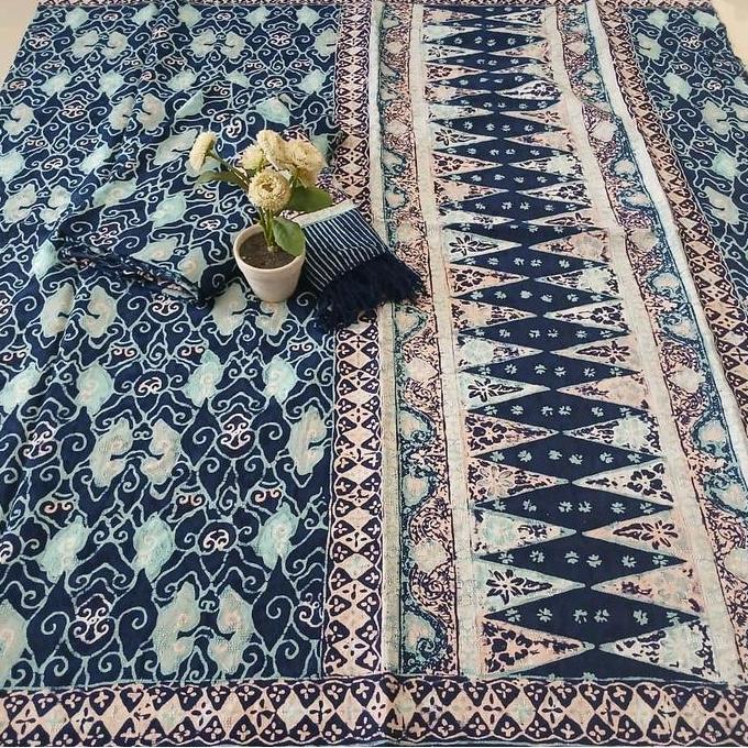 kain batik sarimbit khas trusmi cirebon bahan dobby pastel