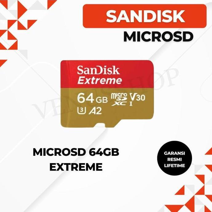 Rhqctwpn73- Sandisk Microsd Extreme 64Gb Speed 170Mb/S - Sandisk Microsd Extreme 64Gb 170Mbs