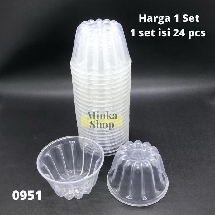 Coox- Amandine Cetakan Agar Agar Kecil Green Leaf 0951 Set Isi 24 Pcs Bahan Plastik Reusable Diamete