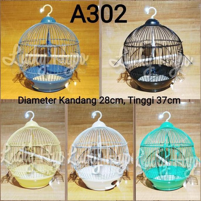 Brixd- A302 Dayang Bird Cage Sangkar Kandang Burung Bulat Kecil Lovebird