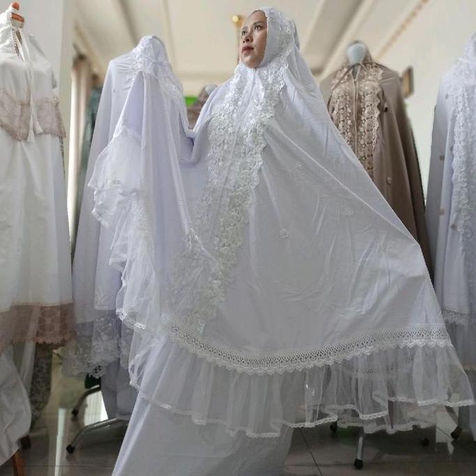 Religg- Mukena Mutiara Mewah Cantik Dan Super Jumbo Katun Nyaman Lembut