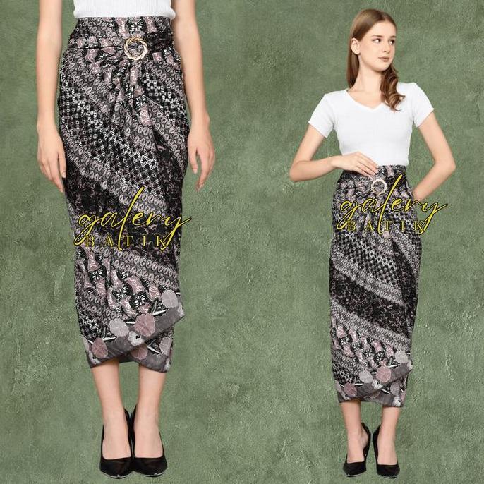 Newgir- Rok Lilit Batik Motif Modern Kain Serut Batik Bawahan Kebaya Wanita Terlaris Motif Terbaru A