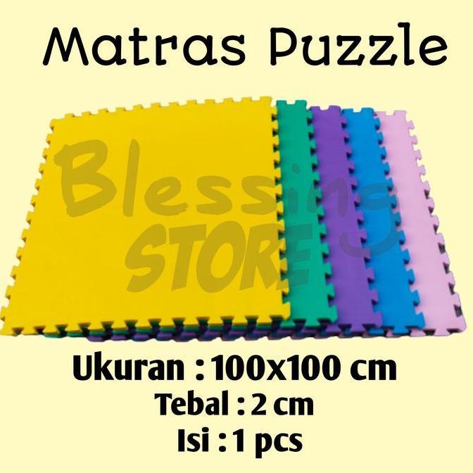 Matras puzzle 100x100 tebal 2 cm alas matras lantai spon