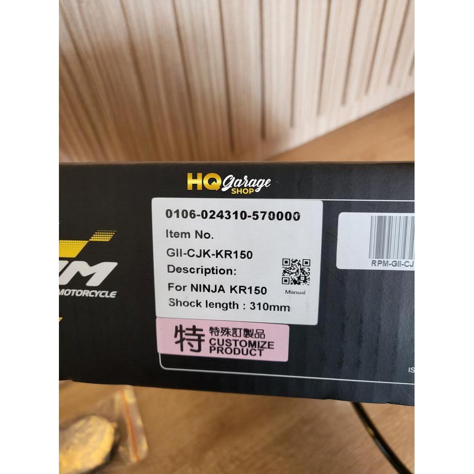 Shock Rpm Kawasaki Ninja R/Ss Original Dan Terpercaya