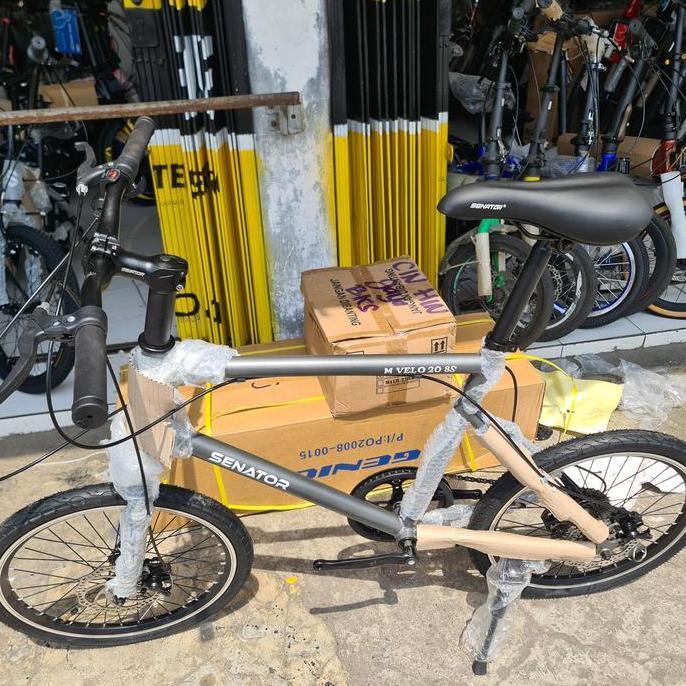 Promo Sepeda Minivelo 20 Senator New 8 speed rem cakram Diskon