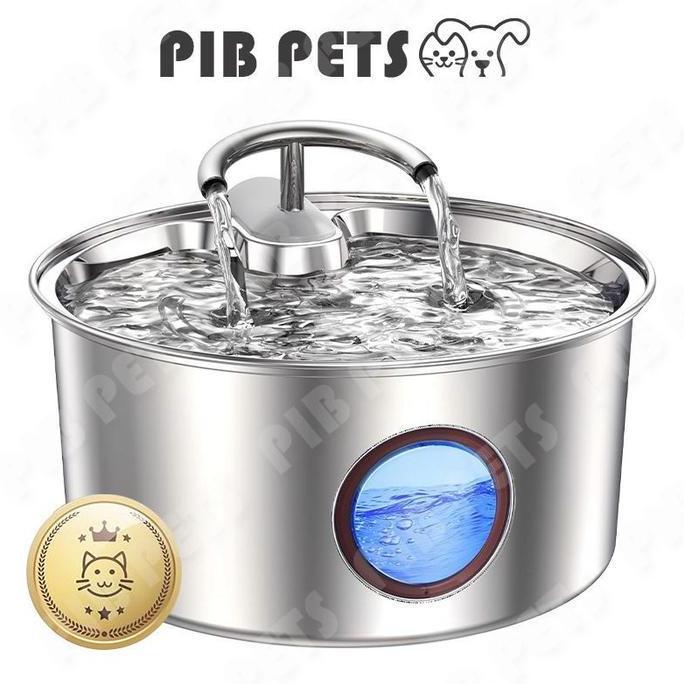 3.2L Water Fountain Kucing Stainless Tempat Minum Kucing Otomatis Water Fountain Kucing Water Dispen