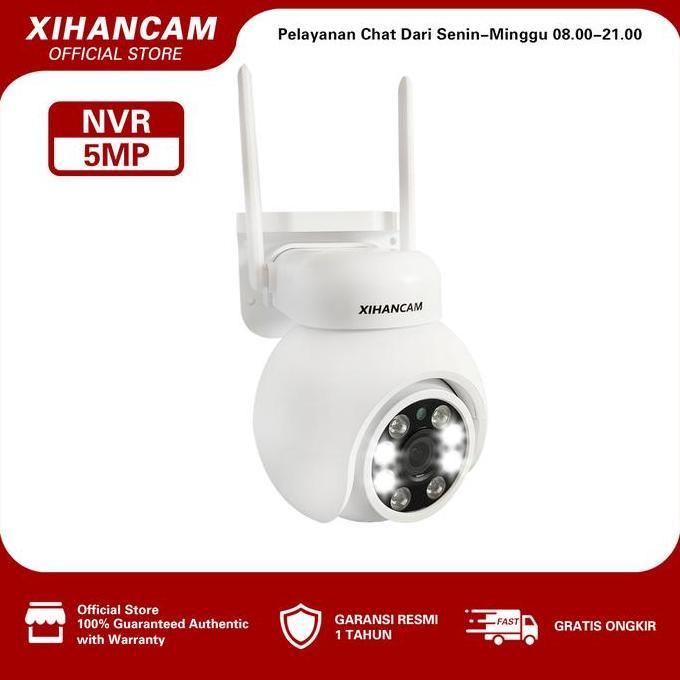XIHANCAM 5MP IP Kamera Wifi CCTV Outdoor ColorVu Waterproof 360 PTZ Zoom CCTV Wifi HP Jarak Jauh