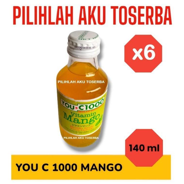 You C 1000 / YOU C1000 MANGO vitamin C 140ml - ( HARGA 6 Botol )