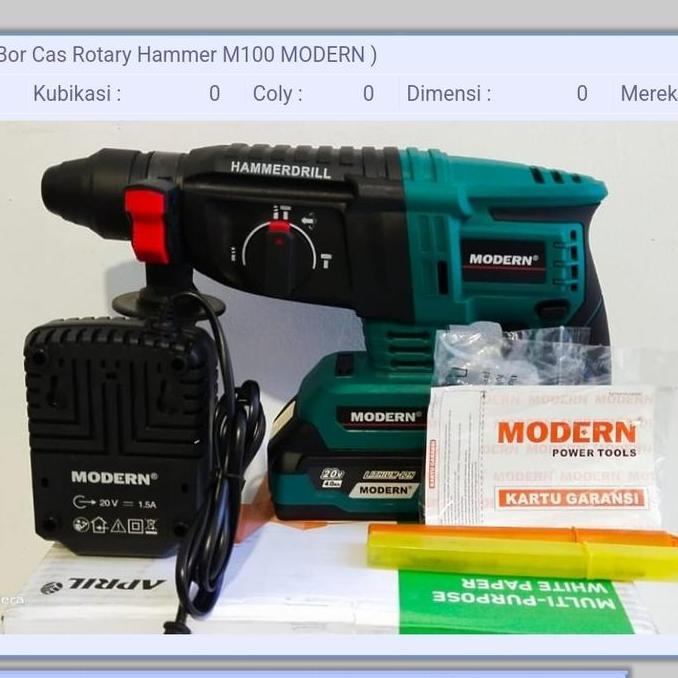 ~~~~~] Mesin Bor Rotary Hammer Battery Cordless Modern M100 / Bor Bobok Beton