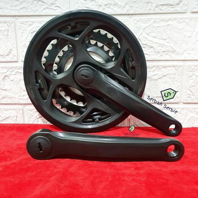 Promo GEAR GIR CRANK DEPAN TENGAH SEPEDA MULTI SPEED 3 SUSUN BB KOTAK MTB Diskon