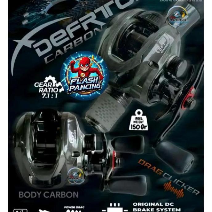 Jual, Reel Bc Defrtop Dc (Digital Control) 100% Bunyi Dc Dan Lampu Indicator - Carbon Body Drag Clic