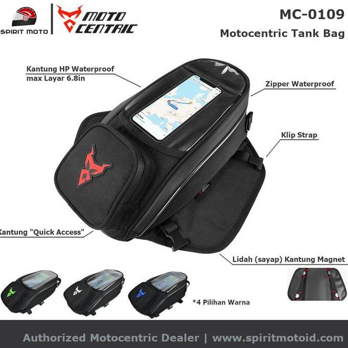 NEW Motocentric Tank Bag with Phone Holder | Tas Tangki Motor Touring Ride Tempat HP