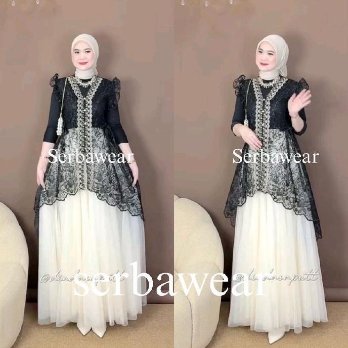 Newrelig- Freya Outer Tunik Lengan Pendek Aksen Tali Pita Ada Jumbo Ld 120 By Serbawear | Atasan Wan