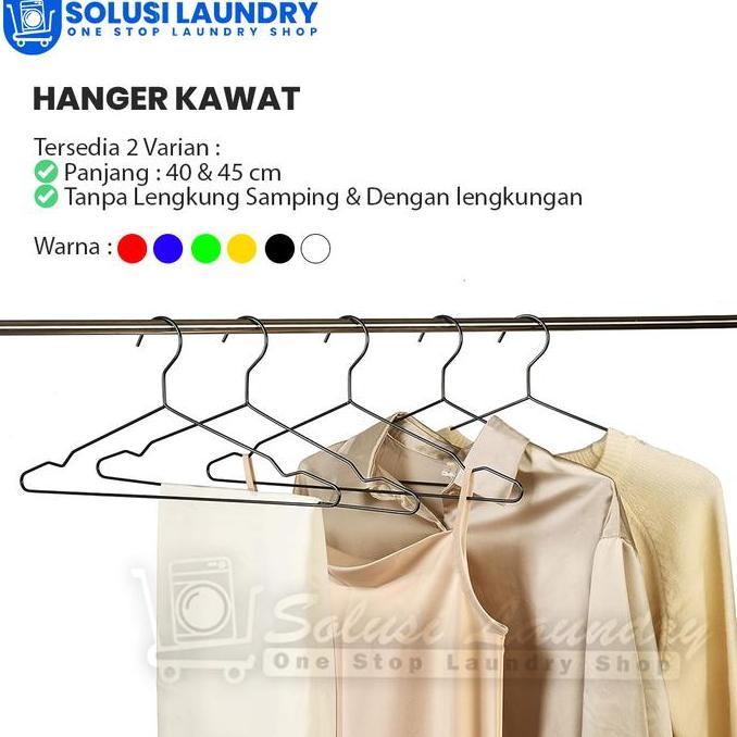 `````````] Hanger Kawat 45cm Gantungan Kawat Pakaian 45cm