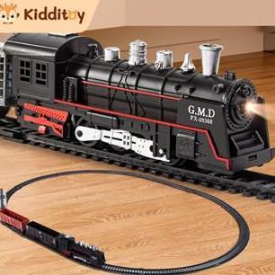 Berkualitas kidditoy Mainan Kereta Api Elektrik Rail King Kereta Api Panjang Kereta Api Rel Mainan R