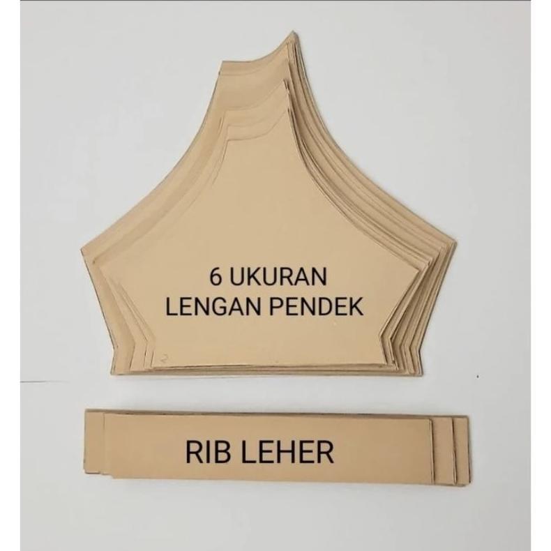 Pola Kaos Raglan Anak 6 Ukuran Lengkap