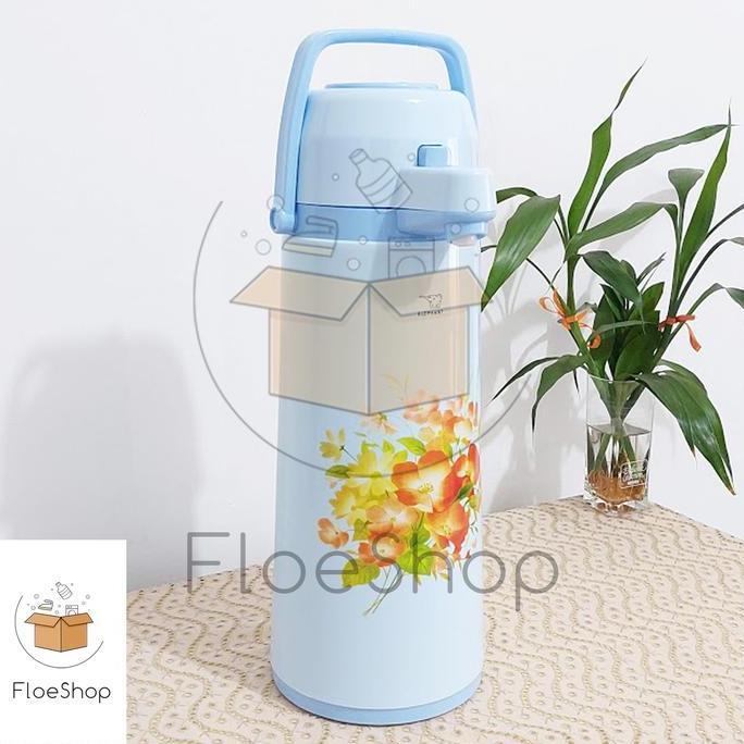 Baru- Termos Air Panas Pompa Pijit Pencet Besar Elephant / Gajah 2.5 Liter