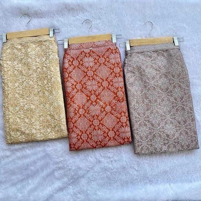 DS96 - Songket Bawahan Wanita // Rok Songket Instan Ukuran S-2XL rok songket kebaya terbaru motif el