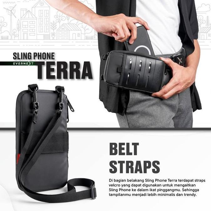 Tampilgayar- Evernext - Sling Phone Waterproof Terra Sling Pouch Wallet Pria Wanita