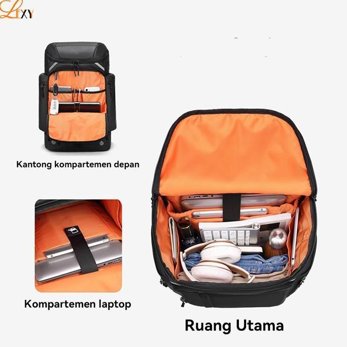 Tampilgayar- Lexy Tas Traveling Pria Kapasitas Besar Ransel Multifungsi Tahan Air Dengan Kompartemen
