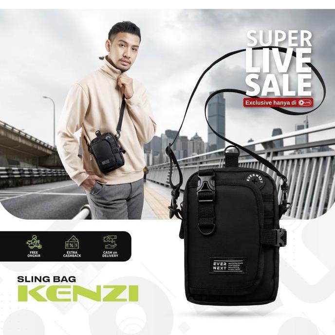 Tampilgayar- Evernext - Tas Selempang Mini Pria Sling Bag Khenzo Sling Pouch Pria Tas Distro