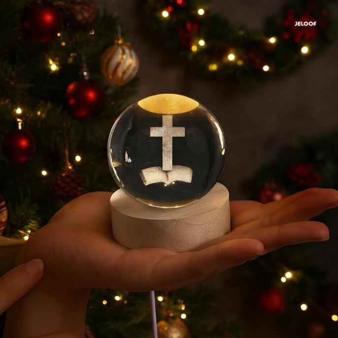 Lampu Tidur Salib Yesus Rohani | Glow Lamp | JELOOF