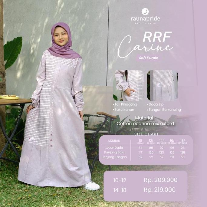New Trend, Raunapride  Baju Sarimbit Keluarga Lebaran 2024 / Sarimbit Carine Soft Purple / Fashion M