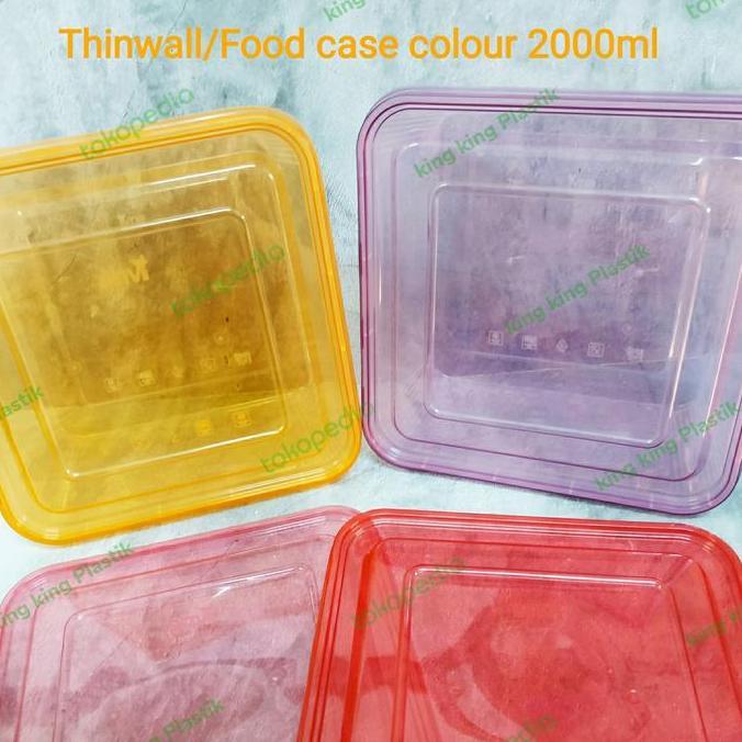 Thebest- Thinwall/food display/food container colour 2000ml warna warni