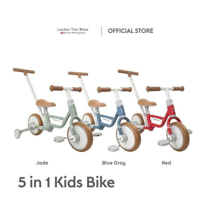 London Taxi 5in1 Kids Bicycle - Sepeda Anak Roda Tiga/Sepeda Dorong Anak/Balance Bike