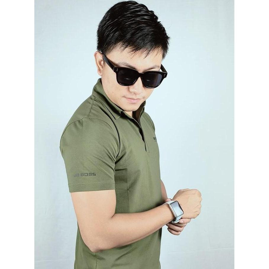JB Boss Wangki Kaos Kerah Stretch Melar Slimfit Atletis Tidak Panas Polo Shirts