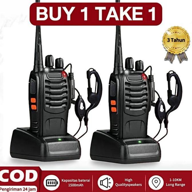 GOGOO RADIO HT MINI JARAK JAUH 2 UNITS WALKIE TALKIE 5KM WATERPROOF PORTABLE WALKIE TALKIE JARAK JAU