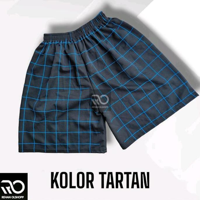Boyboying- 100Ribuan 15Pcs Celana Boxer Motif Tartan Kotak Dan Motif Api Boxer Viral/Boxer Santai Ce