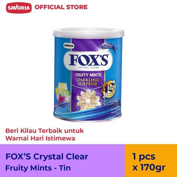 Bisakirim- Fox'S Fruity Mints Sparkling Surprise Tin - Permen Mint Kaleng 170G