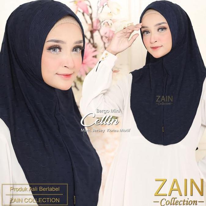 Thegirlrelig- Jilbab Instan Bergo Cellin Jersey Premium Korea Ori Zain Collection