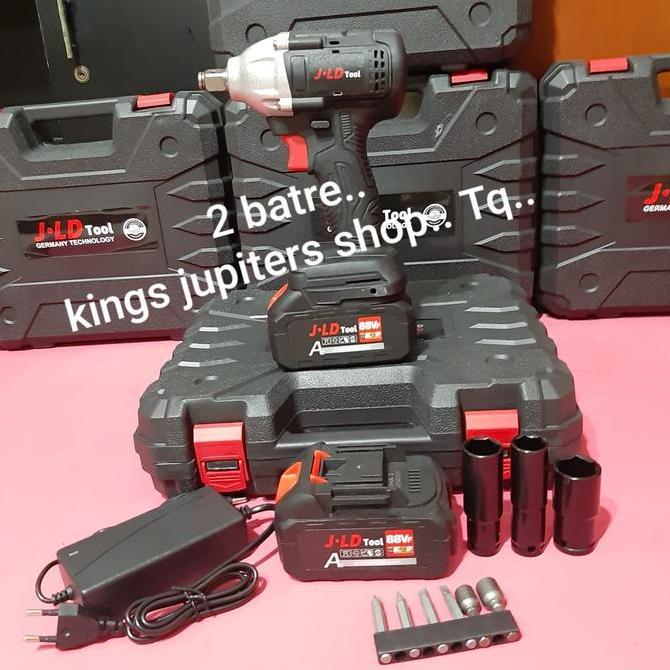 Promo 2 BATRE JLD IMPACT WRENCH 1.2DR KOPER SET impek impak wren wrenc Diskon