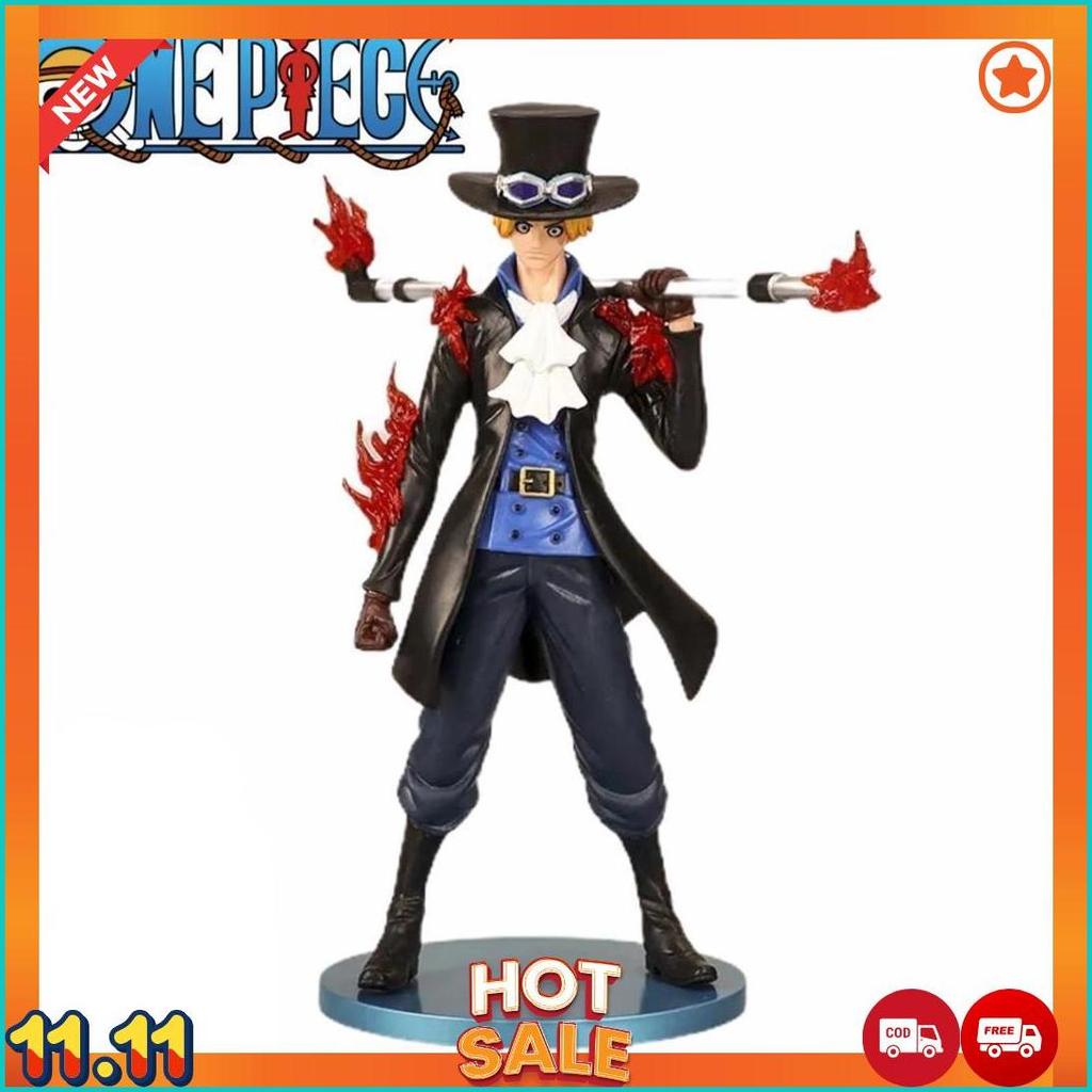 Action Figure Sabo One Piece Portrait Of Pirates Mainan Anak Pajangan Hiasan Miniatur Topper Cake [A