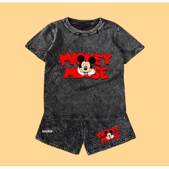 DB209 - Stelan Anak Wash Unisex Mk Kepala/Mk n friends Set Anak Stone Wash Set Distro Basic Anak Pri