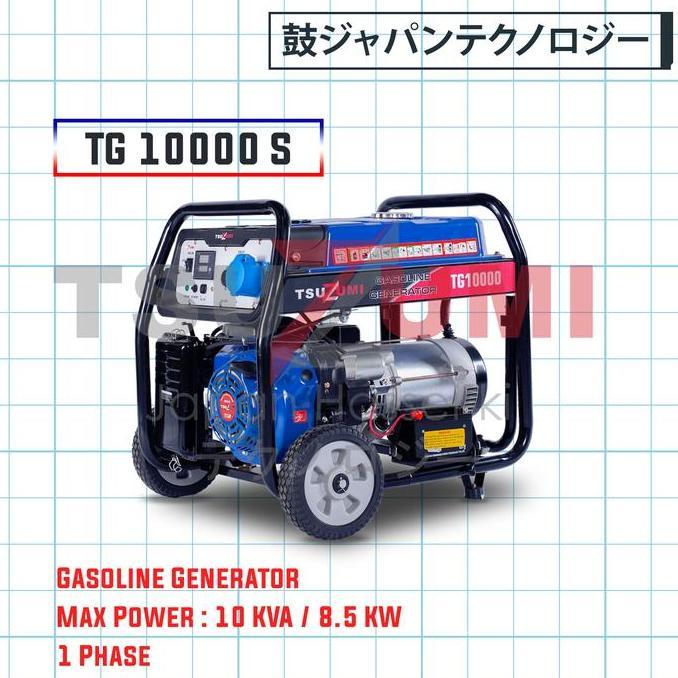 Promo Genset 10 kva 8000 watt 8500 watt Tsuzumi TG 10000S ,100% tembaga AVR COD