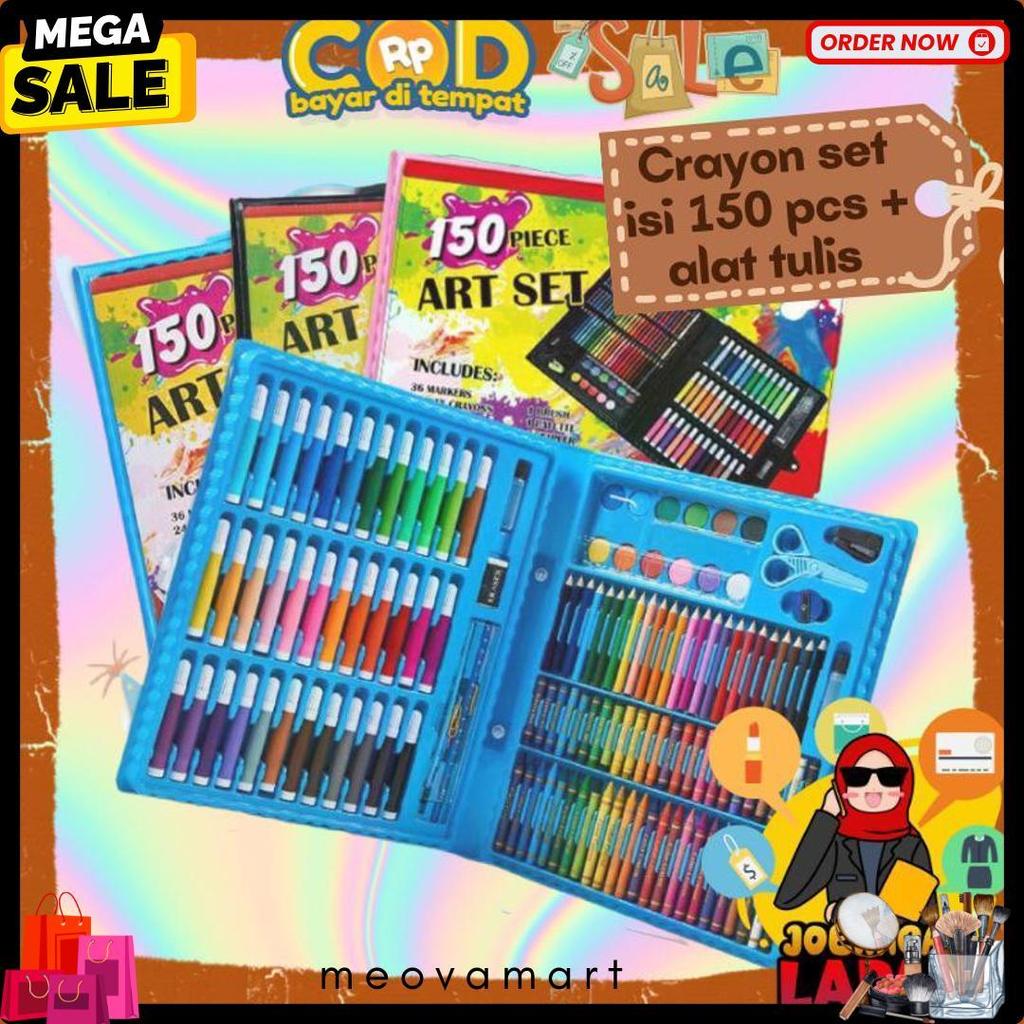 [Joeragan Lapak] Alat Tulis Set Isi 150 Pcs Mewarnai Dan Menggambar Anak Set Lengkap Crayon Krayon S