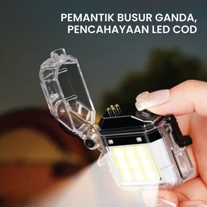 Macis Elektrik USB Cas Korek Api Bara LED Mini Senter Waterproof Portable