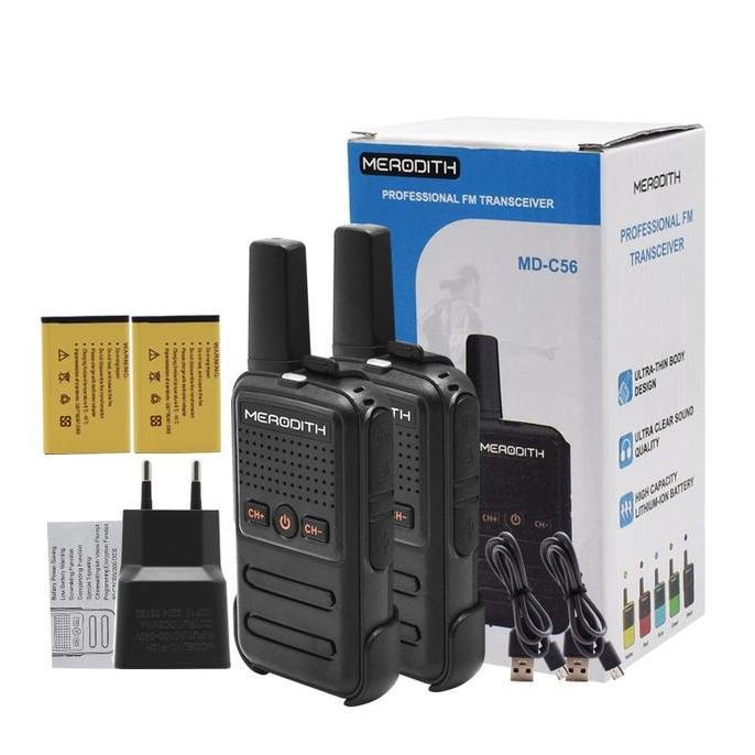 Sale Ht 2 Unit Merodith C56 Ht Mini 2 Way Radio Walkie Talkie 2Pcs Sipil Daya Tinggi Walkie Talkie G