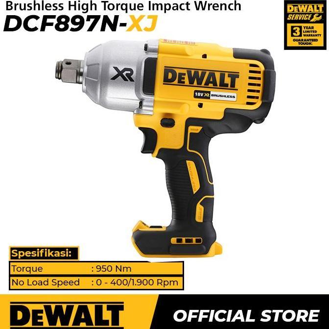 Promo Dewalt XR Brushles Impact wrench / Kunci Impact Baterai 18/20V DCF897N Diskon