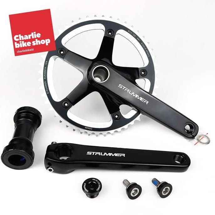 Crankset Strummer Cw-880 Bcd-144 48T Hollowtech 2 Fixie Single Speed