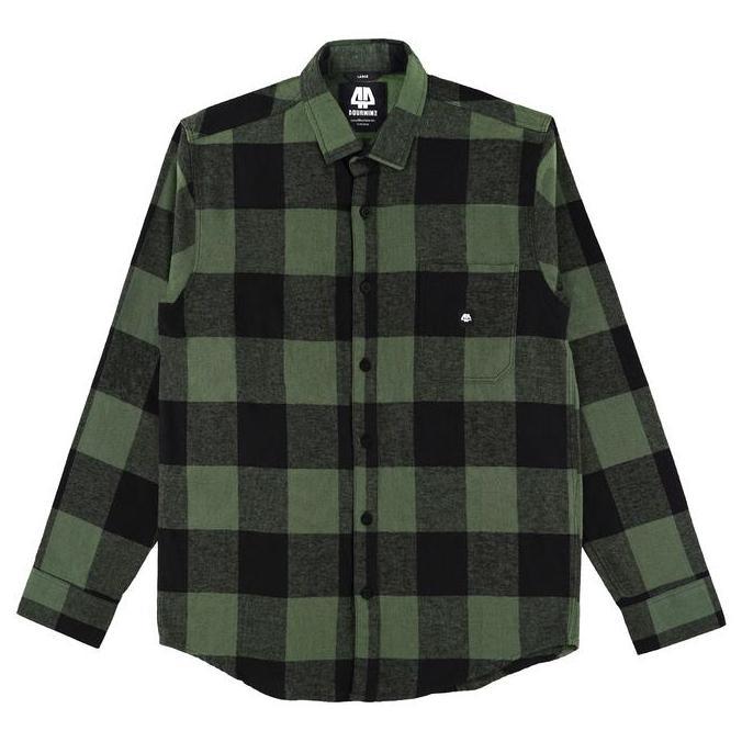 Fourmine Kemeja Flanel Logan Army Grey