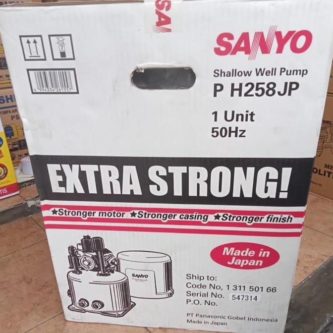 Pompa Air Sanyo 250watt Pompa Sanyo PH258JP Made in Japan