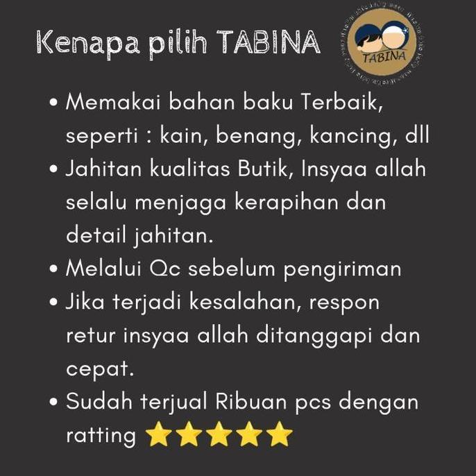 Atasan Kemeja Koko Couple Lengan Panjang Tabina Seri Ustman Usia 1 Tahun Hingga Dewasa Xxl Ld 62