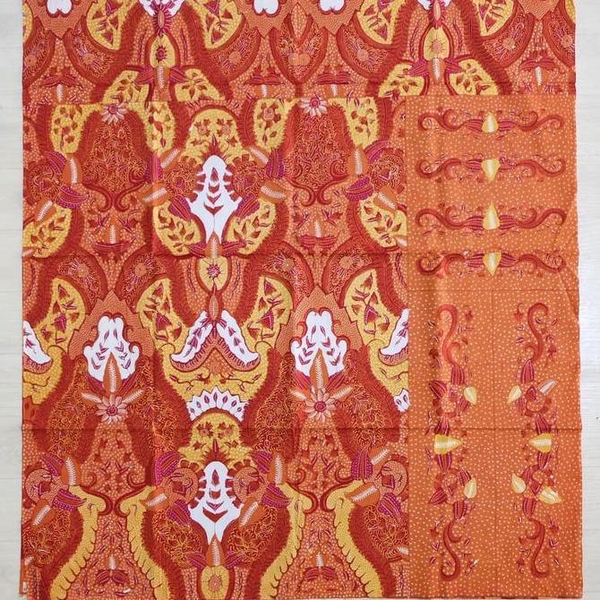 kain batik tulis pola kemeja pria panjang bahan katun motif abstrak