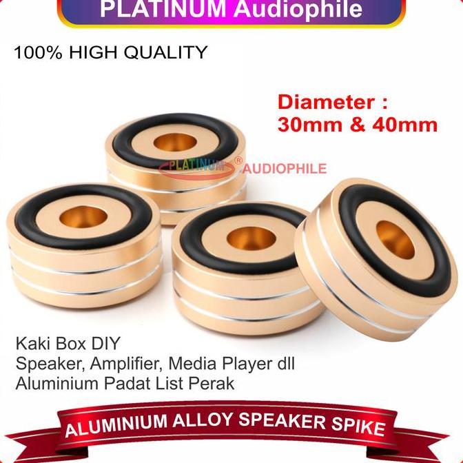 Jdg- Speaker Spike Kaki Box Audio Stand Aluminium Alloy Gold 30Mm 40Mm