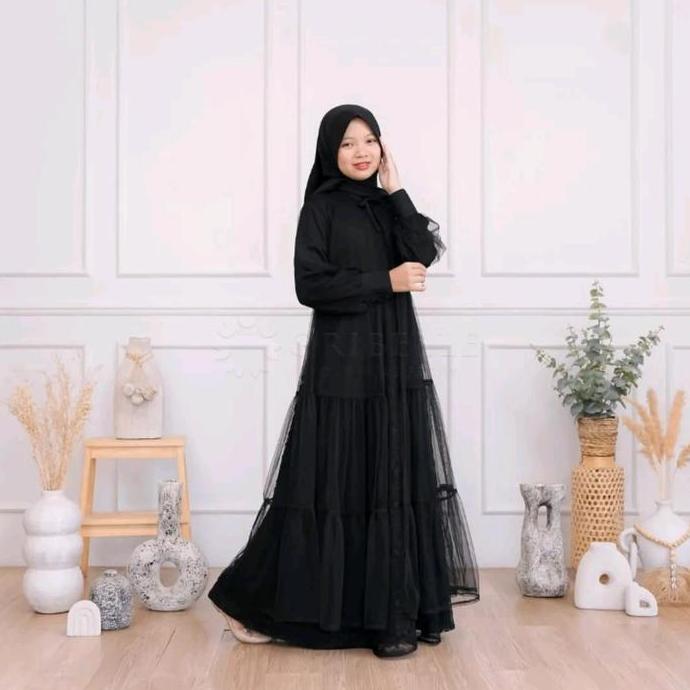 Baju Gamis Anak Tanggung 8-13 Tahun Model Terbaru Ellea Dress Kids - Mewah, Kondangan, Muslim, Gaun,